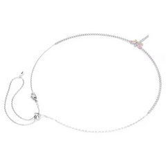 Swar*vski - Arian*  Grand* Y necklace Mixed cuts, Dragonfly, Multicolored, Rhodium plated - 5737425