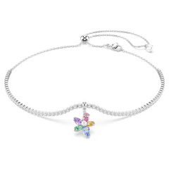 Swar*vski - Arian* Grand* choker Mixed cuts, Flower, Multicolored, Rhodium plated - 5749189