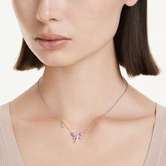 Swar*vski - Arian* Grand* x Swarovski pendant Mixed cuts, Dragonfly, Multicolored, Rhodium plated - 5737383