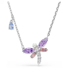 Swar*vski - Arian* Grand* x Swarovski pendant Mixed cuts, Dragonfly, Multicolored, Rhodium plated - 5737383