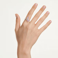 Swar*vski - Arian* Grand* motif ring Mixed cuts, Dragonfly, Multicolored, Rhodium plated - 5737366