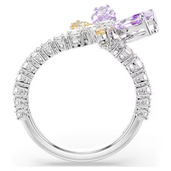 Swar*vski - Arian* Grand* motif ring Mixed cuts, Dragonfly, Multicolored, Rhodium plated - 5737366
