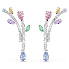 Swar*vski - Arian* Grand* x drop earrings Mixed cuts, Multicolored, Rhodium plated - 5737426