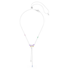 Swar*vski - Arian*  Grand* Y necklace Mixed cuts, Dragonfly, Multicolored, Rhodium plated - 5749183