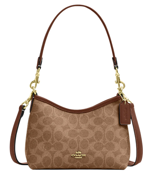 C*ACH -Laurel Small Shoulder Bag - Signature Brown